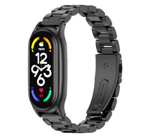 Металевий ремінець Primo Mijobs для фітнес браслета Xiaomi Mi Smart Band 7 - Black