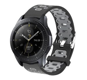 Спортивний ремінець Primo Perfor Classic для годин Samsung Galaxy Watch 42 mm (SM-R810) Black & Grey