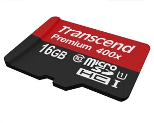 Карта пам'яті 16 Gb microSD Transcend UHS-I 400X Premium (TS16GUSDCU1)