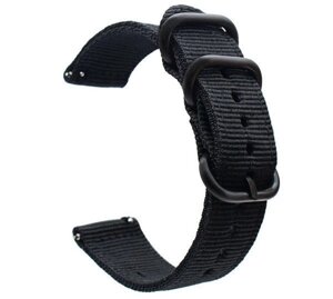 Нейлоновий ремінець Primo Traveller для годин Samsung Watch Active (SM-R500) / Active 2 (SM-R820 / R830) Black