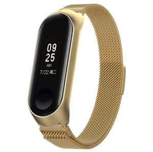 Міланський магнітний ремінець Primo для фітнес браслета Xiaomi Mi Band 3 - Gold