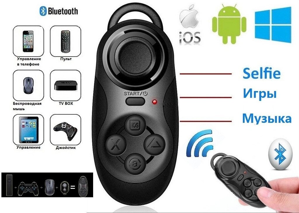 Універсальний Bluetooth пульт дистанційного керування для смартфона (Mokute 032) - опт