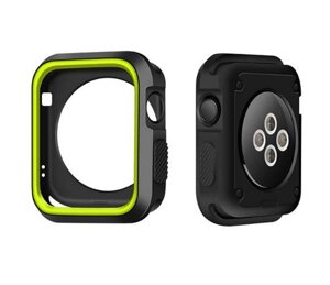 Силіконовий захисний корпус Primo для Apple Watch 38mm Black / Yellow в Запорізькій області от компании Интернет-магазин "FotoUSB"