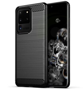 Чохол Primolux Carbon Fiber Series для Samsung Galaxy S20 Ultra (SM-G988) - Black в Запорізькій області от компании Интернет-магазин "FotoUSB"