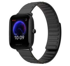 Силіконовий магнітний ремінець Primolux Magnet для годинника Xiaomi Amazfit Bip U / Amazfit Bip S - Black