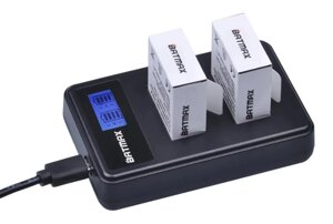 Зарядний пристрій Batmax для 2-х акумуляторів GoPro Hero 3 (AHDBT-301/201)