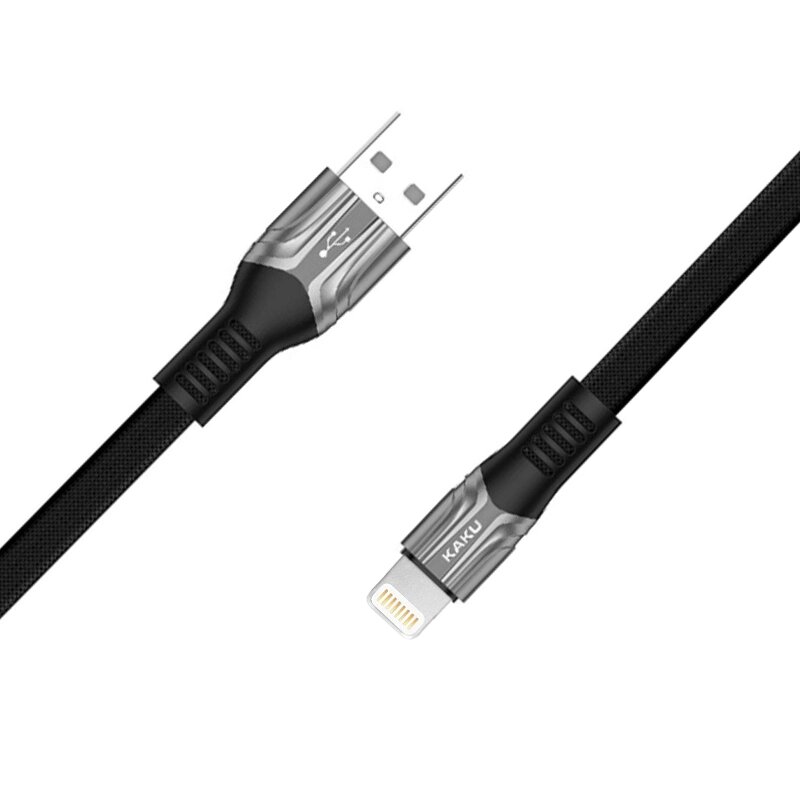 Плоский кабель Kaku KSC-278 USB - Lightning 1.2m - Black від компанії Інтернет-магазин "FotoUSB" - фото 1