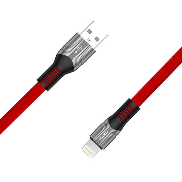 Плоский кабель Kaku KSC-278 USB - Lightning 1.2m - Red від компанії Інтернет-магазин "FotoUSB" - фото 1