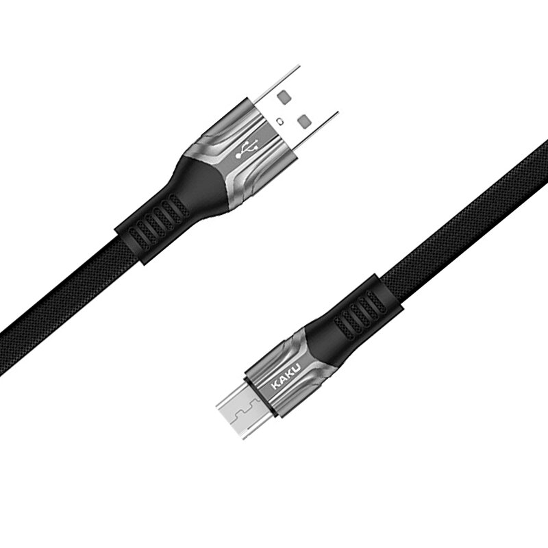 Плоский кабель Kaku KSC-278 USB - Micro USB 1.2m - Black від компанії Інтернет-магазин "FotoUSB" - фото 1