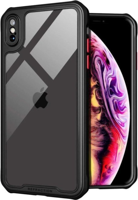Протиударний бампер чохол Primolux Refraction Case для смартфона Apple iPhone X / iPhone Xs - Black від компанії Інтернет-магазин "FotoUSB" - фото 1