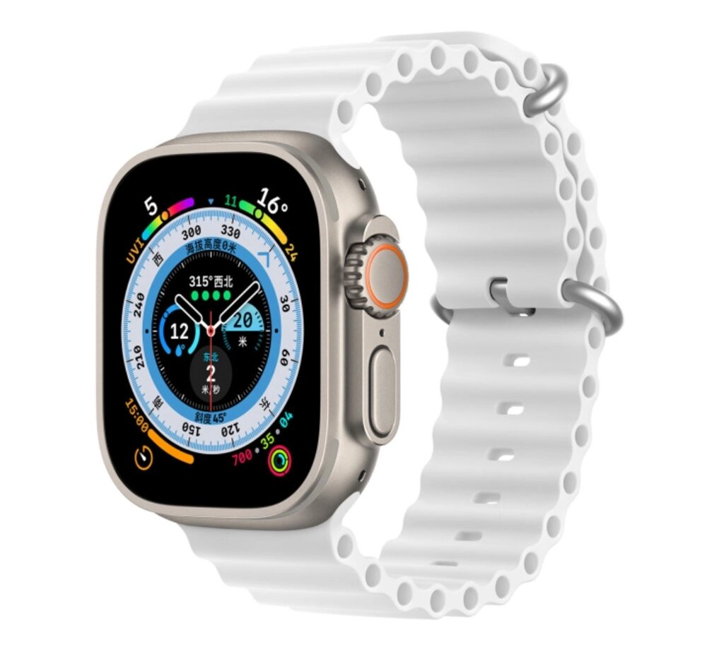 Ремінець силіконовий Primolux Ocean для годинника Apple Watch 38 mm / 40 mm / 41 mm - White від компанії Інтернет-магазин "FotoUSB" - фото 1