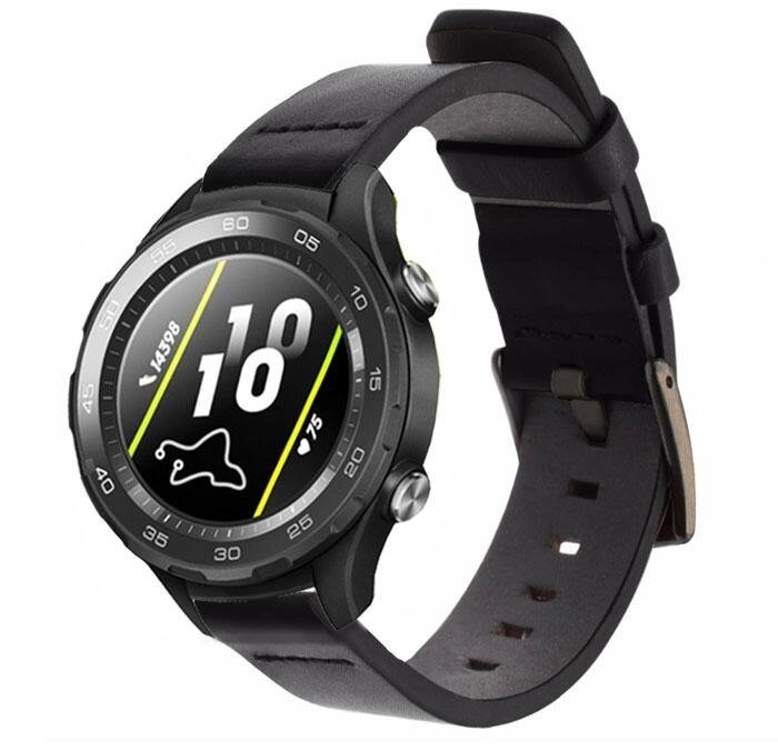 Шкіряний ремінець Primo Classic для годин Huawei Watch 2 - Black від компанії Інтернет-магазин "FotoUSB" - фото 1