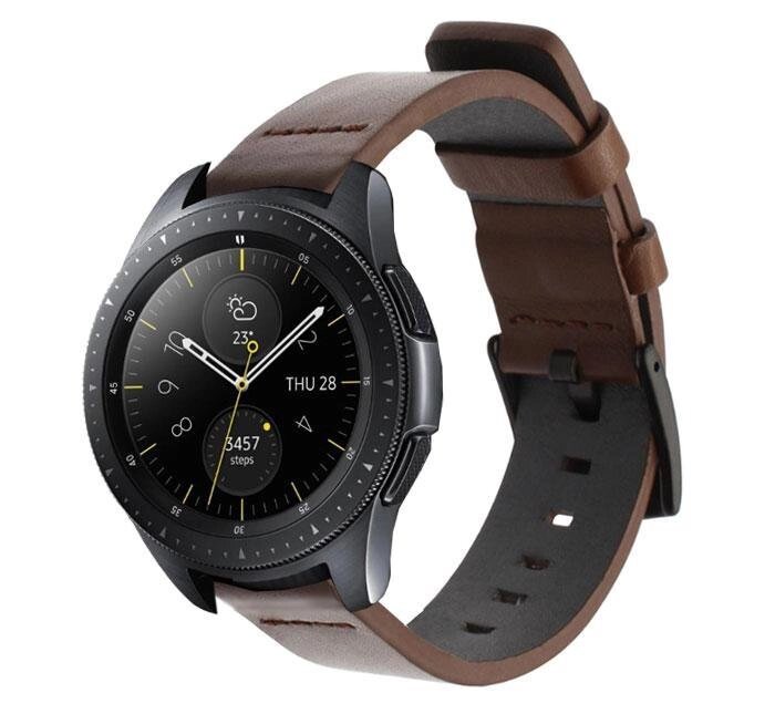 Шкіряний ремінець Primo Classic для годин Samsung Galaxy Watch 42 mm (SM-R810) Coffee від компанії Інтернет-магазин "FotoUSB" - фото 1