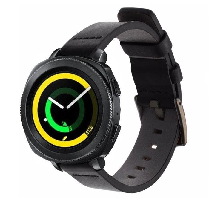 Шкіряний ремінець Primo Classic для годин Samsung Gear Sport SM-R600 - Black від компанії Інтернет-магазин "FotoUSB" - фото 1