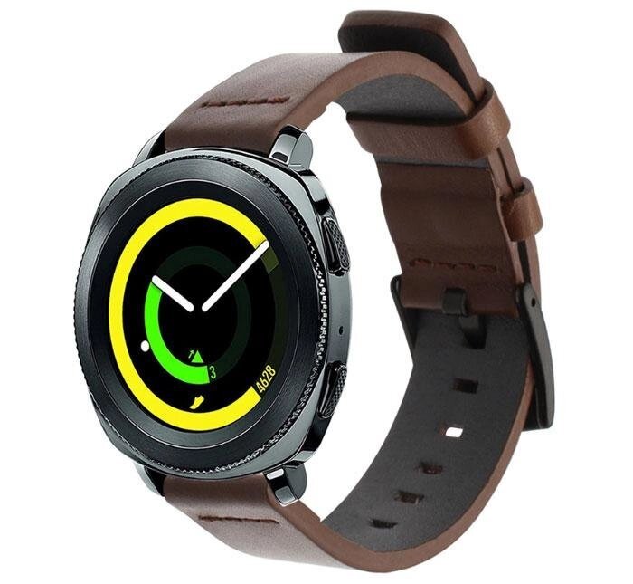 Шкіряний ремінець Primo Classic для годин Samsung Gear Sport SM-R600 - Coffee від компанії Інтернет-магазин "FotoUSB" - фото 1