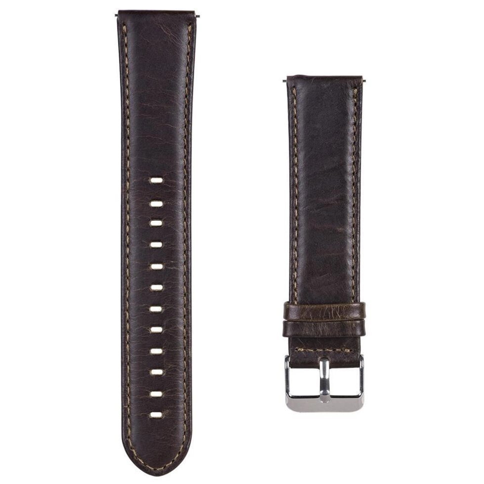 Шкіряний ремінець Primo для годин Huawei Watch GT 2 / GT Active 46mm Dark Brown від компанії Інтернет-магазин "FotoUSB" - фото 1