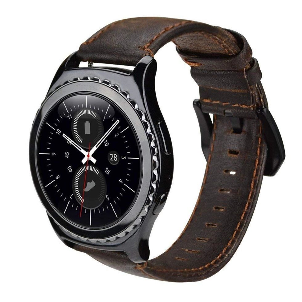 Шкіряний ремінець Primo для годин Samsung Gear S2 Classic (SMR732 / SMR735) Dark Brown від компанії Інтернет-магазин "FotoUSB" - фото 1