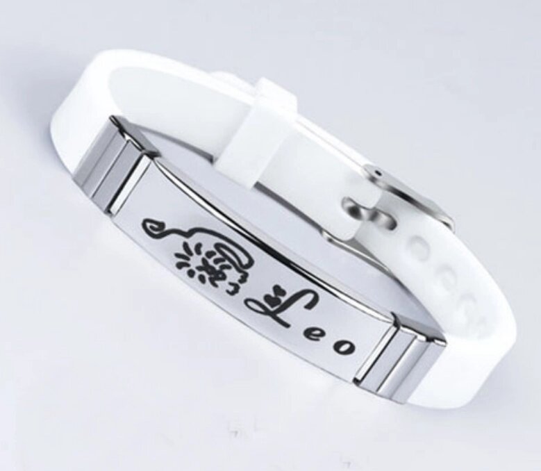 Силіконовий браслет Primo Zodiac - Leo (Лев) - White від компанії Інтернет-магазин "FotoUSB" - фото 1