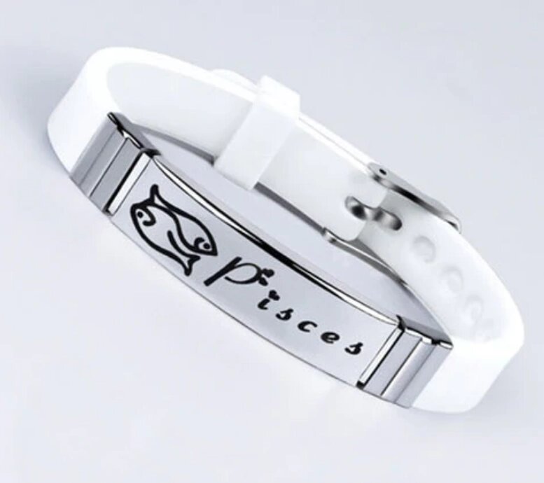 Силіконовий браслет Primo Zodiac - Pisces (Риби) - White від компанії Інтернет-магазин "FotoUSB" - фото 1