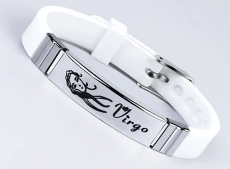Силіконовий браслет Primo Zodiac - Virgo (Діва) - White від компанії Інтернет-магазин "FotoUSB" - фото 1