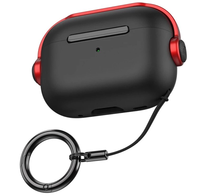 Силіконовий чохол Primo Headphone для AirPods Pro 2 - Black/Red від компанії Інтернет-магазин "FotoUSB" - фото 1