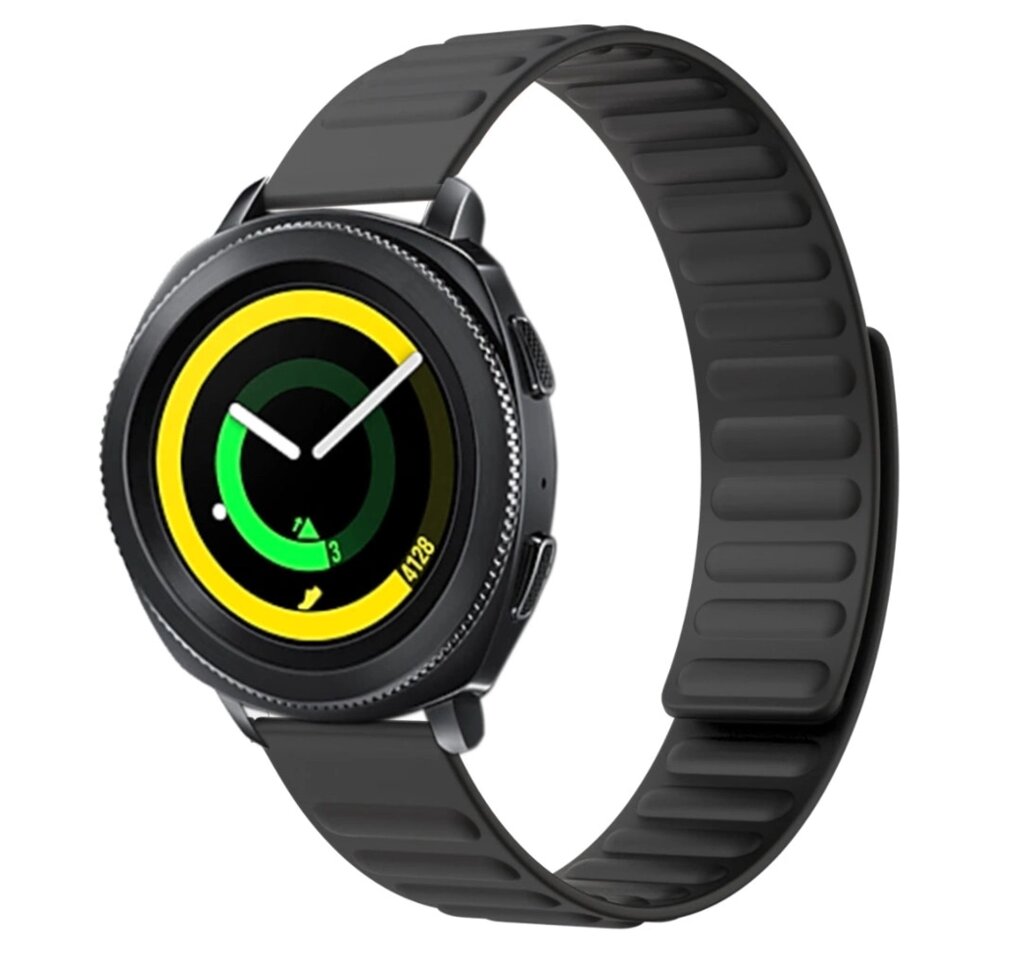 Силіконовий магнітний ремінець Primolux Magnet для годинника Samsung Gear Sport SM-R600 - Black від компанії Інтернет-магазин "FotoUSB" - фото 1