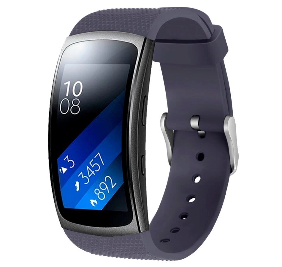 Силіконовий ремінець Primo Classic Shape для Samsung Gear Fit 2 / Fit 2 Pro (SM-R360 / R365) - Grey від компанії Інтернет-магазин "FotoUSB" - фото 1