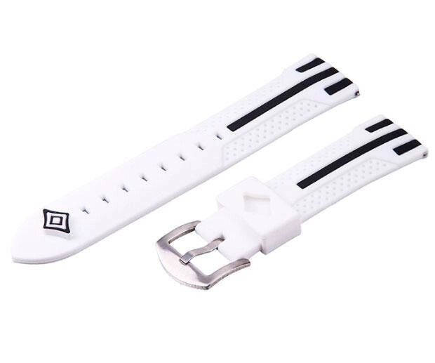 Силіконовий ремінець Primo Dart для годинника Asus ZenWatch 2 (WI501Q) WhiteBlack від компанії Інтернет-магазин "FotoUSB" - фото 1