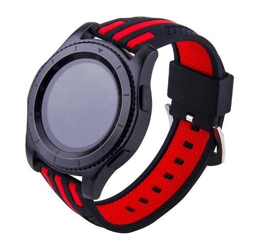 Силіконовий ремінець Primo Dart для годинника Samsung Gear S3 Classic SM-R770 / Frontier RM-760 Black-Red від компанії Інтернет-магазин "FotoUSB" - фото 1