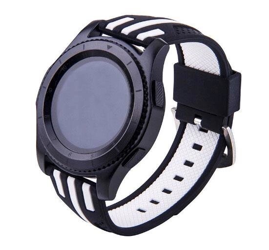 Силіконовий ремінець Primo Dart для годинника Samsung Gear S3 Classic SM-R770 / Frontier RM760 - Black&White від компанії Інтернет-магазин "FotoUSB" - фото 1