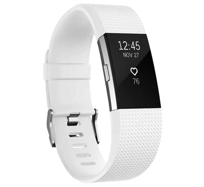 Силіконовий ремінець Primo для фітнес браслета Fitbit Charge 2 White від компанії Інтернет-магазин "FotoUSB" - фото 1