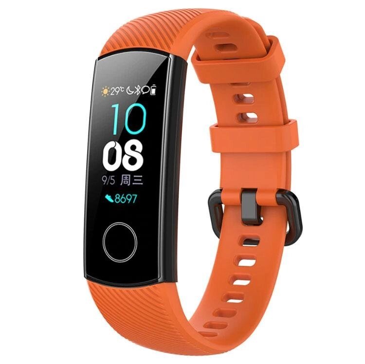 Силіконовий ремінець Primo для фітнес-браслета Huawei Honor Band 4/5 - Orange від компанії Інтернет-магазин "FotoUSB" - фото 1