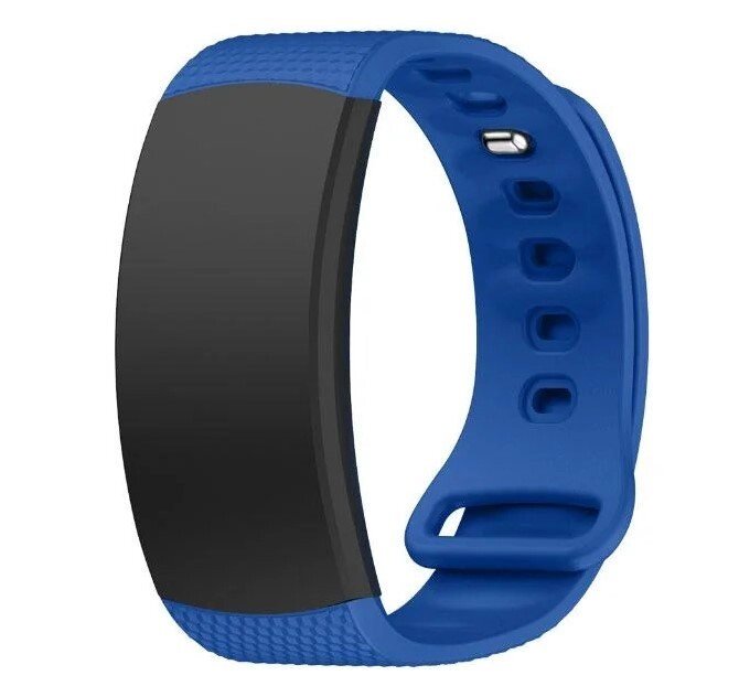 Силіконовий ремінець Primo для фітнес браслета Samsung Gear Fit 2 / Fit 2 Pro (SM-R360 / R365) - Blue L від компанії Інтернет-магазин "FotoUSB" - фото 1