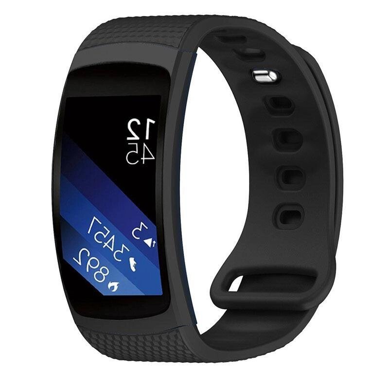 Силіконовий ремінець Primo для фітнес браслета Samsung Gear Fit 2 / Fit 2 Pro (SMR360 / R365) Black S від компанії Інтернет-магазин "FotoUSB" - фото 1