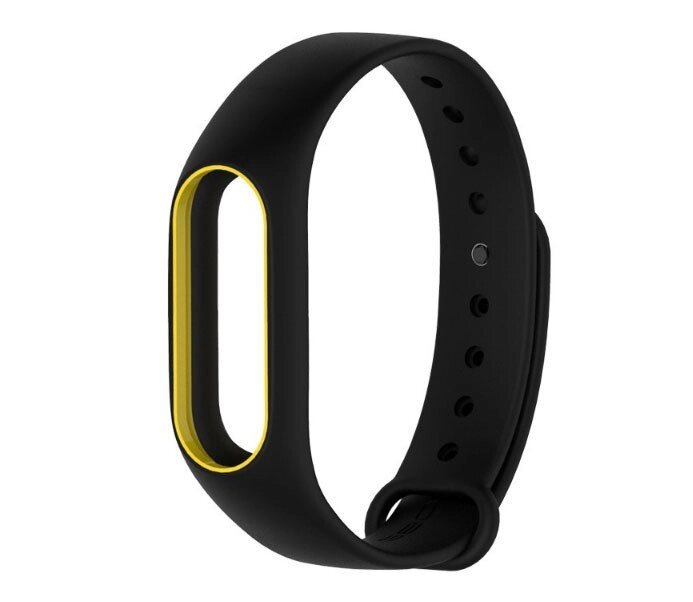 Силіконовий ремінець Primo для фітнес браслета Xiaomi Mi Band 2 Black & Yellow від компанії Інтернет-магазин "FotoUSB" - фото 1