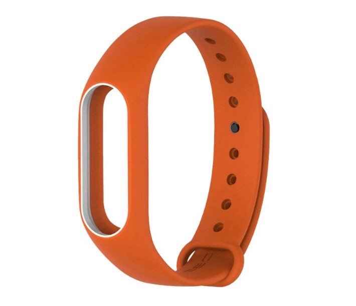 Силіконовий ремінець Primo для фітнес браслета Xiaomi Mi Band 2 Orange & White від компанії Інтернет-магазин "FotoUSB" - фото 1