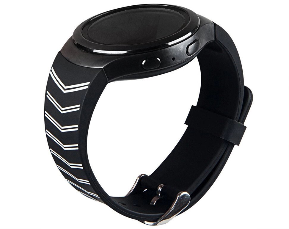 Силіконовий ремінець Primo для годин Samsung Gear S2 Sports SM-R720 / SM-R730 Strip Black від компанії Інтернет-магазин "FotoUSB" - фото 1