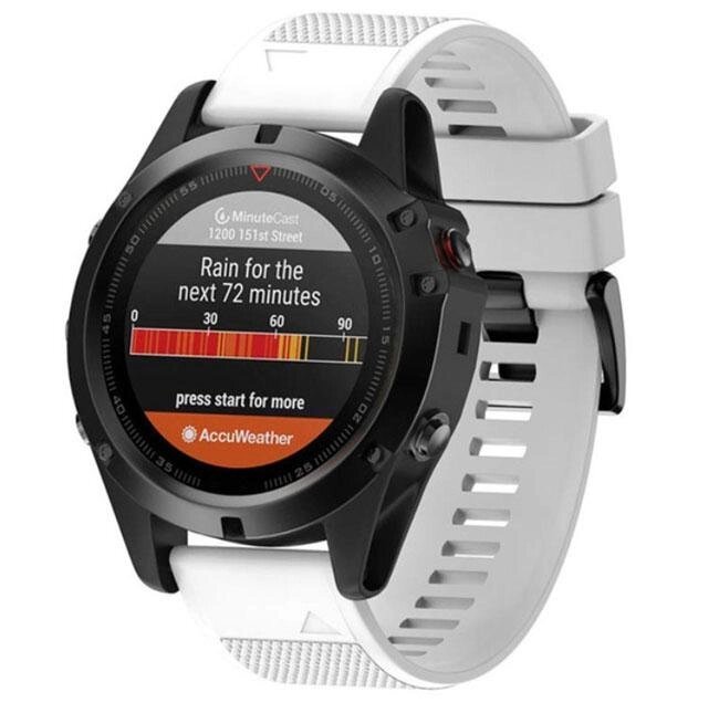 Силіконовий ремінець Primo для годинника  Garmin Fenix 3 / 3HR / Fenix 5X / Fenix 6X White від компанії Інтернет-магазин "FotoUSB" - фото 1