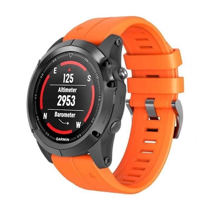 Силіконовий ремінець Primo для годинника Garmin Fenix 5 / 5 Plus / Fenix 6 / 6 Pro - Orange від компанії Інтернет-магазин "FotoUSB" - фото 1