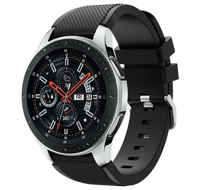 Силіконовий ремінець Primo для годинника Samsung Galaxy Watch 46 mm SM-R800 - Black від компанії Інтернет-магазин "FotoUSB" - фото 1