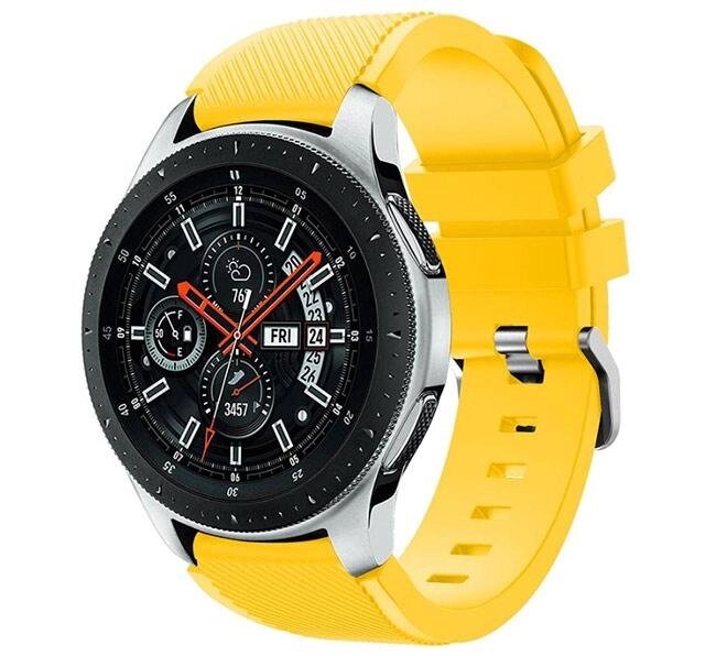 Силіконовий ремінець Primo для годинника Samsung Galaxy Watch 46 mm SMR800 Yellow від компанії Інтернет-магазин "FotoUSB" - фото 1