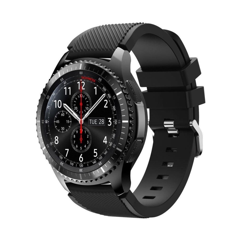 Силіконовий ремінець Primo для годинника Samsung Gear S3 Classic SMR770 / Frontier RM760 Black від компанії Інтернет-магазин "FotoUSB" - фото 1