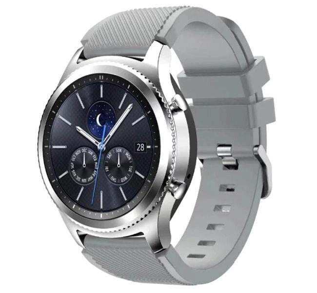 Силіконовий ремінець Primo для годинника Samsung Gear S3 Classic SMR770 / Frontier RM760 Grey від компанії Інтернет-магазин "FotoUSB" - фото 1