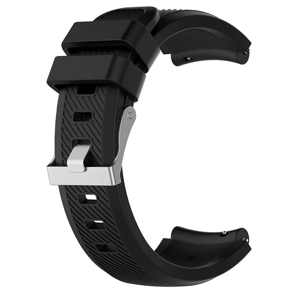 Силіконовий ремінець Primo для годинника Xiaomi Amazfit GTR 47mm Black від компанії Інтернет-магазин "FotoUSB" - фото 1