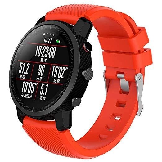 Силіконовий ремінець Primo для годинника Xiaomi Huami Amazfit SportWatch 2 / Amazfit Stratos Orange від компанії Інтернет-магазин "FotoUSB" - фото 1
