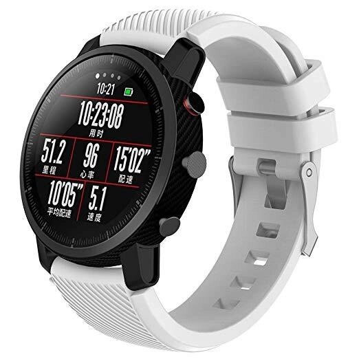 Силіконовий ремінець Primo для годинника Xiaomi Huami Amazfit SportWatch 2 / Amazfit Stratos White від компанії Інтернет-магазин "FotoUSB" - фото 1