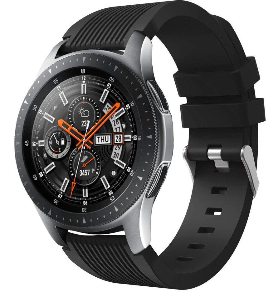 Силіконовий ремінець Primo Line для годинника Samsung Galaxy Watch 46 mm SM-R800 - Black від компанії Інтернет-магазин "FotoUSB" - фото 1