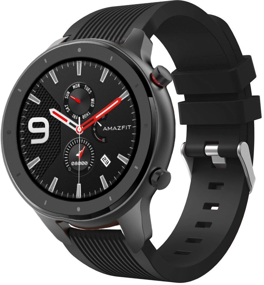 Силіконовий ремінець Primo Line для годинника Xiaomi Amazfit GTR 47 mm - Black від компанії Інтернет-магазин "FotoUSB" - фото 1