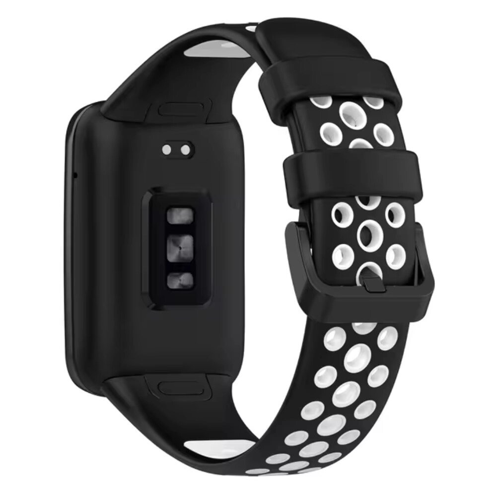 Силіконовий ремінець Primo Perfor Classic для фітнес браслета Xiaomi Smart Band 7 Pro - Black-White від компанії Інтернет-магазин "FotoUSB" - фото 1