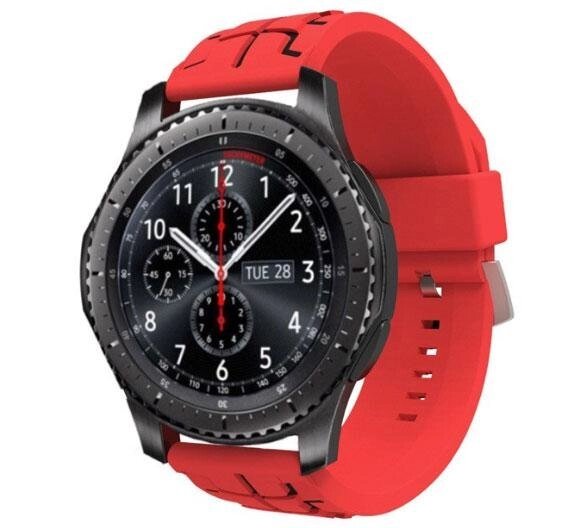 Силіконовий ремінець Primo Splint для годинника Samsung Gear S3 Classic SMR770 / Frontier RM760 Red & Black від компанії Інтернет-магазин "FotoUSB" - фото 1